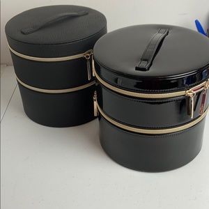 Lot of 2 Lancome Train Cases, one of each style